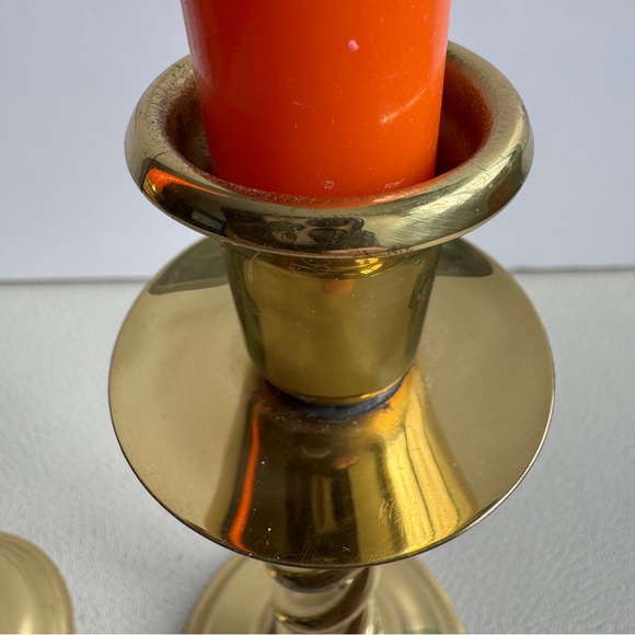 Vintage Barley Twist Brass Candle Holders - Picture 3 of 8